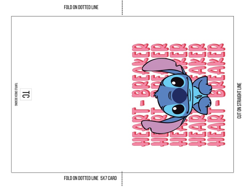 Stitch Valentine Card Greeting - Il 794xN.5656916899 Etdk 