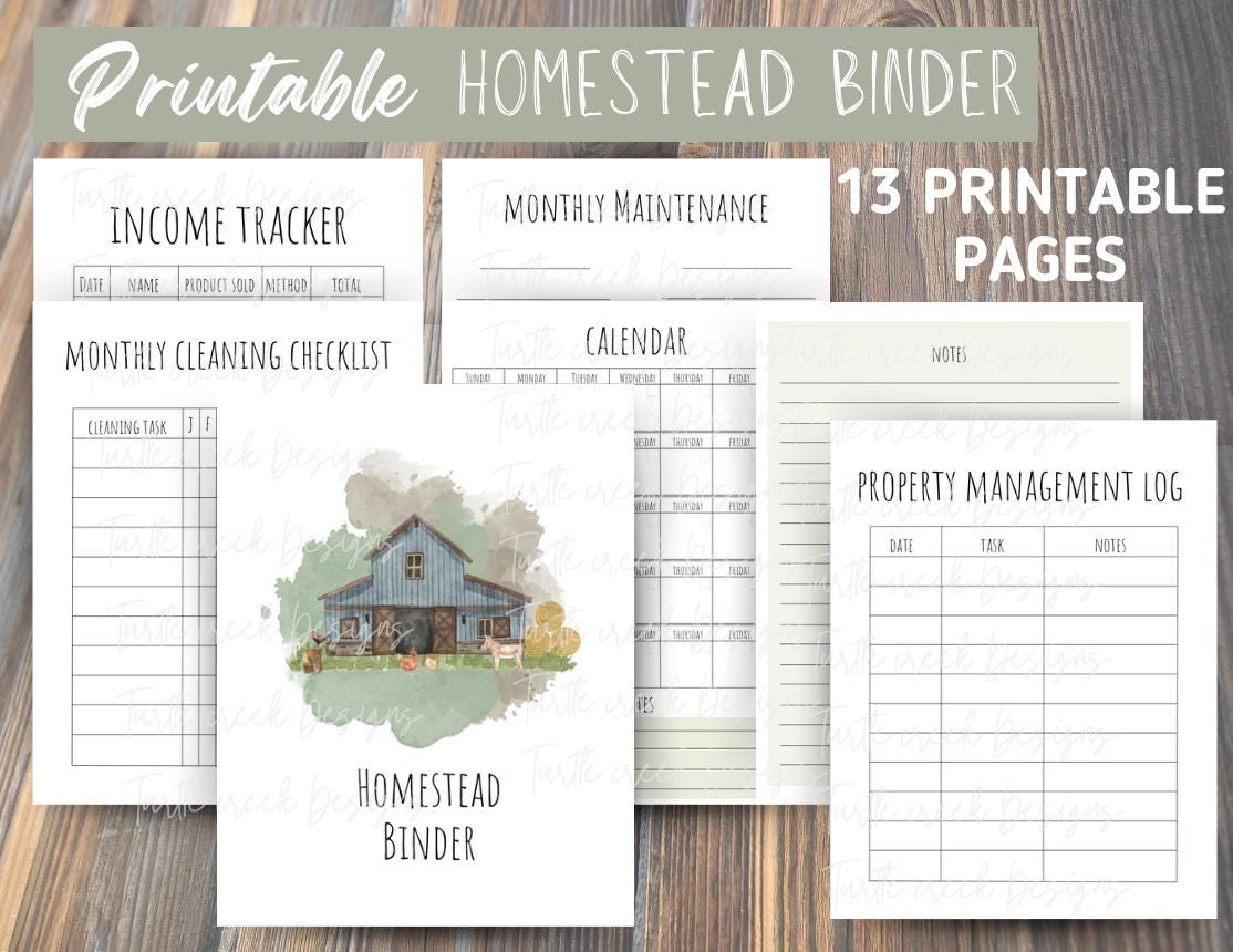 printable-homestead-binder-pages-homestead-downloadable-binder-pages-etsy