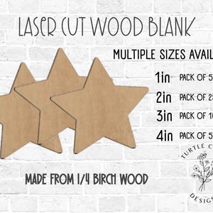 Laser Cut Birch Wood Stars: DIY Project