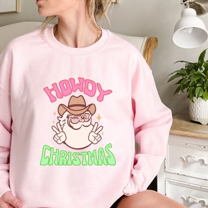 Santa Clause Christmas Gift Sweatshirt Santa Clause Cowboy Santa Gift