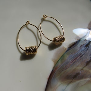 Beautiful Gold Vermeil Hoops with Gold accents