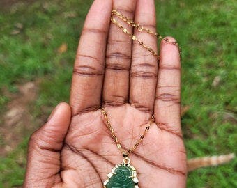 Mini Buddha Golden Pendant Necklace
