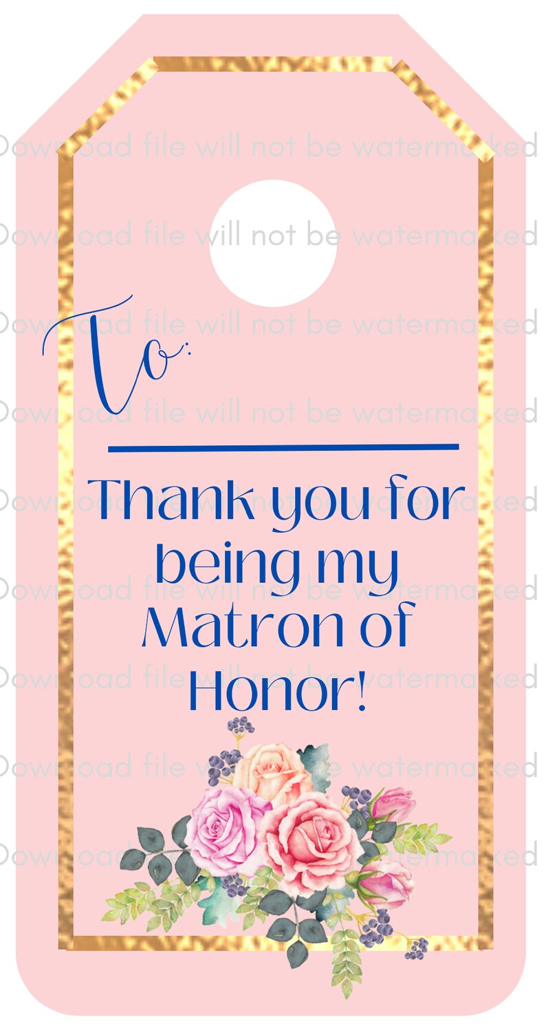 Bridesmaids Gift Tags Printable INSTANT DIGITAL DOWNLOAD - Etsy