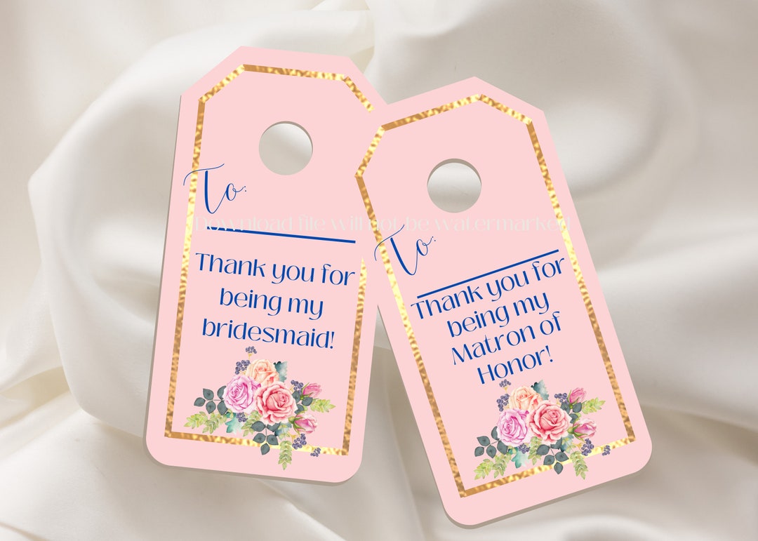 Bridesmaids Gift Tags Printable INSTANT DIGITAL DOWNLOAD - Etsy