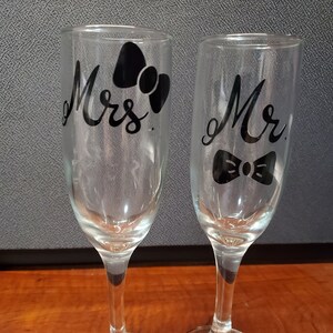 Wine glasses and Champagne glasses for couples and weddings