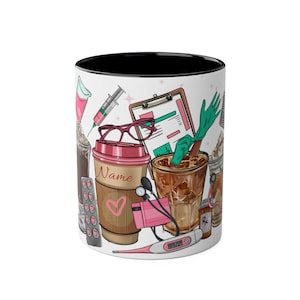 Tasse à latte Nurse 11 oz | Coupe | Personnalisez votre mug avec votre nom | Cadeau d'anniversaire | Cadeau pour lui | cadeau d'anniversaire | cadeaux amis | cadeau infirmière