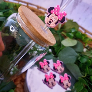 Disney Minnie Mouse - Kunststoff Becher mit Strohhalm - 430 ml