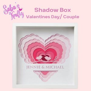 Shadow Box for Couple, Wedding gift, Wedding, love, friendship.