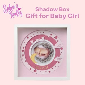 Handgjord skugglåda för flickor: Unik välkomstgåva
