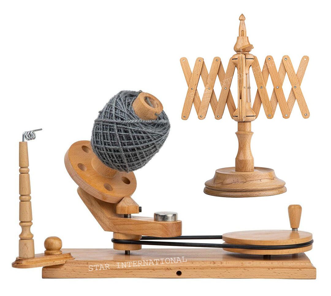Wooden Yarn Winder and Swift Large Wooden Yarn Winder for Etsy