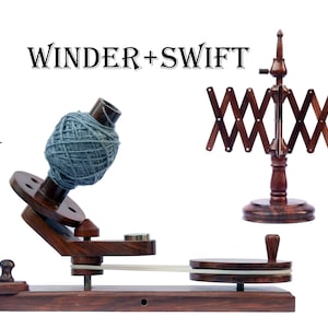 Handgemaakte palissander garenopwinder en Swift-set – Breien en haken