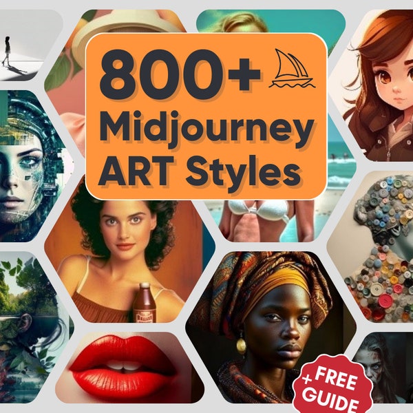 800+ Midjourney Art Style Bundle, Midjourney Styles Prompts, Prompt Bundle, Learn Midjourney, AI Prompts, Best Midjourney Prompts