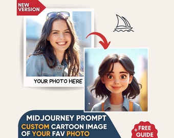 Midjourney Prompt for Personalized Cartoon Prompt, Cartoon Prompt, Best Midjourney Prompts, Personalized Prompt, Face Swap Prompt, AI Prompt