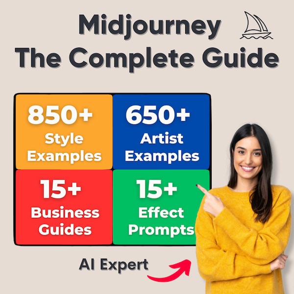 Professional Midjourney Prompt Guide 2023, Master Midjourney And Get Lists of 850+ Midjourney Styles, 650+ Midjourney Artists + Secret Stuff