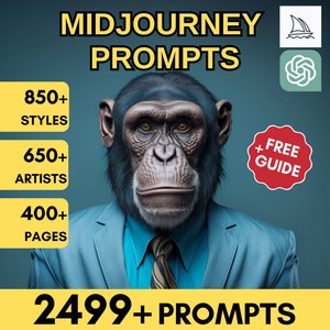 2499+ Professional Midjourney Prompts for Artists, Digital Art, Generate Stunning Art with AI, Copy & Paste Ready, Secret Prompt, AI Prompts