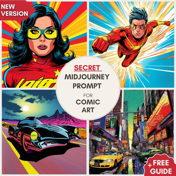 Professional Midjourney Prompt Comic Art, Commercial Use, Printable, AI Prompt, Best Midjourney Prompts, Comic Prompt, Sequential Panels