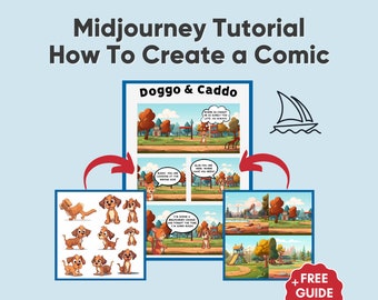 Midjourney Comic Tutorial, How To Create A Comic With Midjourney's Help, Learn Midjourney, Midjourney Course, Comic Prompt, AI Prompt