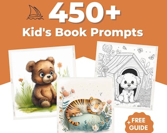 450+ Midjourney Prompts Bundle for Children Books, Professional Midjourney Prompts, AI Art, Best Midjourney Prompts, Kids Book Prompts