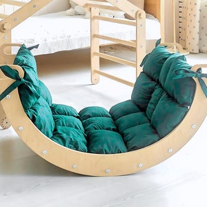 Transformable Triangle Set Adjustable Climbing Triangle with Ramp, Climb Arch+Pillow, KletterSet, Kletterdreieck, Kletterbogen mit Kissen