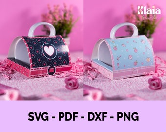 Template caja de Tazas, San Valentin caja, Love box, box mug, SVG, DXF, PDF, Cut File