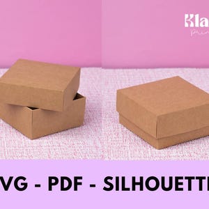 SENZA COLLA, modello di scatola FACILE in formato SVG, scatola regalo, ridimensionamento, SVG, portagioielli, modello di scatola regalo, cricut, cameo, pdf