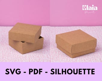接着剤不要、簡単なボックス テンプレート svg、ギフト ボックス、サイズ変更、svg、ジュエリー ボックス、ギフト ボックス テンプレート、クリカット、カメオ、pdf