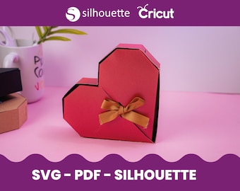 Valentine's Day heart box template, heart box, surprise gift box, chocolate box