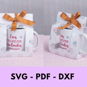 TASSE Box Vorlage Svg, Geschenkbox, CRICUT, SILHOUETTE Tasse Geschenkbox Vorlage, Kaffeetasse Svg