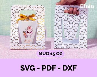 Mold for Box on Mugs 15oz, Mug Box, box for cups, SVG PDF DXF