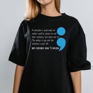 988 Shirt Suicide Prevention Shirt - Suicide Awareness Counselor Shirt for Mental Health Awareness - Semicolon Shirt for Psychologist