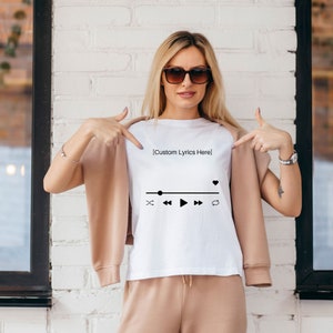 Custom Lyric Shirt Music Lover T-Shirt Gift for Best Friend - Personalized Shirt Custom Song Lyric Shirt Gift for Her - Music Teacher Shirt