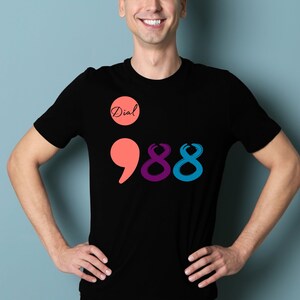 988 Shirt Semicolon Shirt for Suicide Prevention Awareness - Counselor Shirt Gift for Therapist -Mental Health Awareness Shirt for Counselor