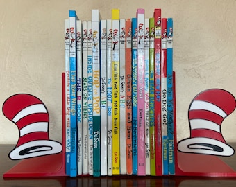 Cat in the Hat Bookends Dr. Seuss Single or Pair 3D Printed PLA