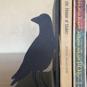 The Raven Edgar Allan Poe Bookends Right or Left or Pair 3D Printed PLA