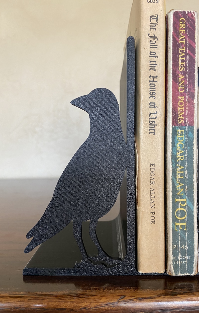 The Raven Edgar Allan Poe Bookends Right or Left or Pair 3D Printed PLA ...