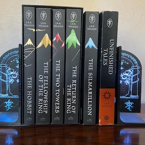 Lord of the Rings LOTR Tolkien Doors of Durin Light up Bookends