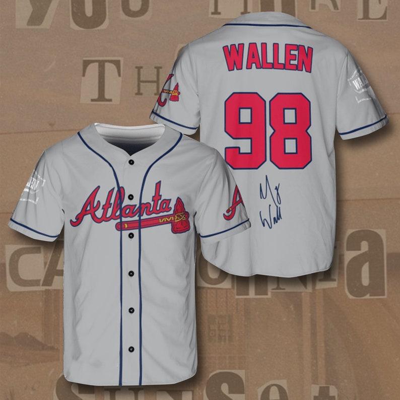 Personalized Red Wallen 98 Braves Adult Baseball Jersey Shirt - Etsy