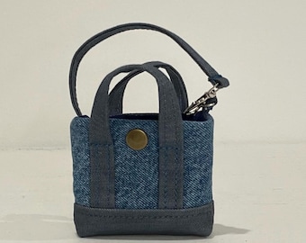 Upcycled Denim Dog Poop Bag Holder: Handmade Pet Accessory