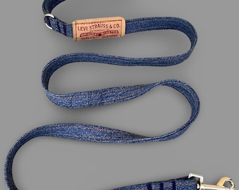 Handmade Levi's Denim Dog Leash – Upcycled, Sustainable, Eco-Friendly & Durable