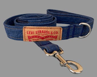 Upcycled Levi's Denim Dog Leash - Handmade & Sustainable Pet Accessory