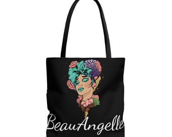 Black Tote Bag, Teen bag, work bag, Nurse bag ( BeauAngelle)