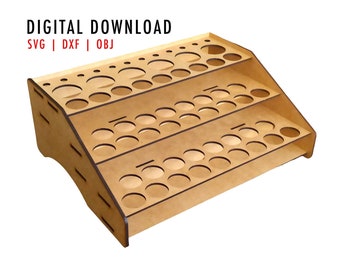 Tabletop Paint Rack: Laser Cut Files for Vallejo & Army Painter (SVG, DXF)