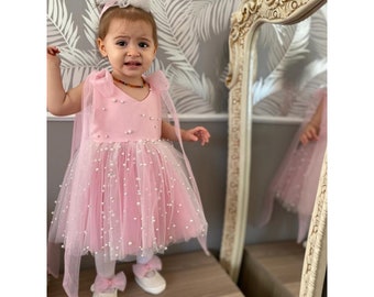 Robe bébé princesse, robe de fée, robe 1er anniversaire, robe fille en tulle, robe fille à volants, robe d'anniversaire, robe fille, robe bébé