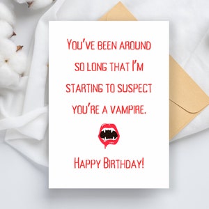 Funny Printable Birthday Card | Sarcastic Happy Birthday Greeting for Friends and Family