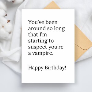 Funny Printable Birthday Card | Sarcastic Rude Happy Birthday Greeting Card for Friends and Family