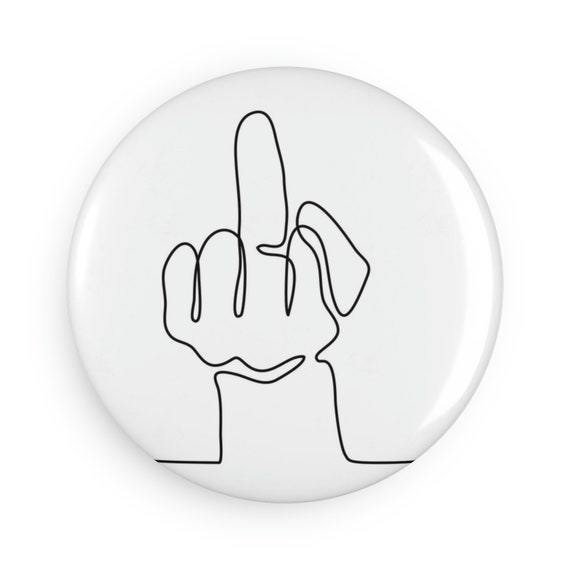 Middle finger button magnet