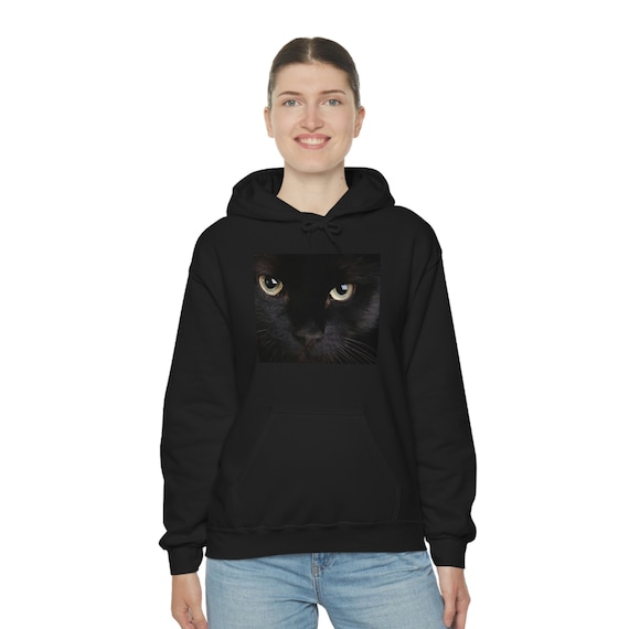Black hot sale cat hoodie