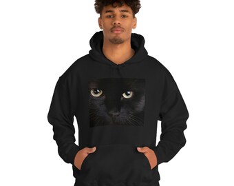 Black Cat Hoodie - Etsy