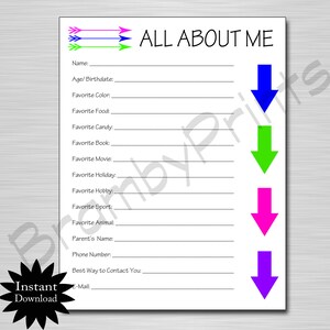 All About Me / Getting To Know You / Introduction