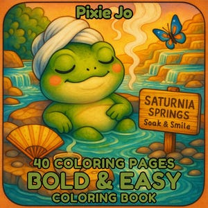 Printable Coloring Book “Comfy Days” – 40 Cozy Friends Pages | Bold & Easy Art | Instant PDF Download